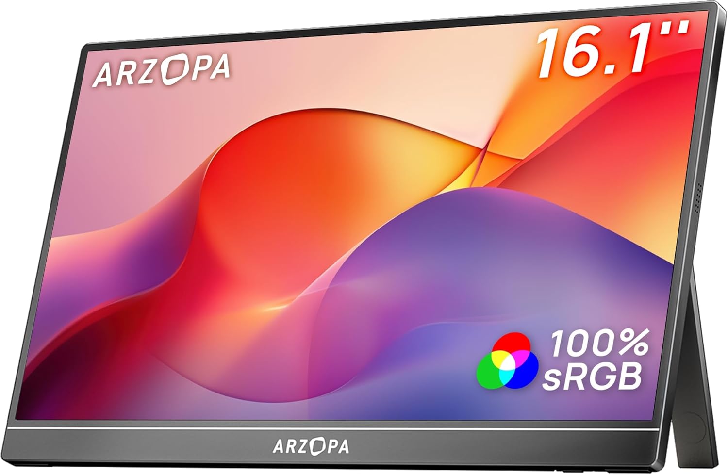 ARZOPA Z1C 16,1-palčni prenosni monitor | 1080P FHD, 100 % sRGB, IPS, USB-C in Mini HDMI