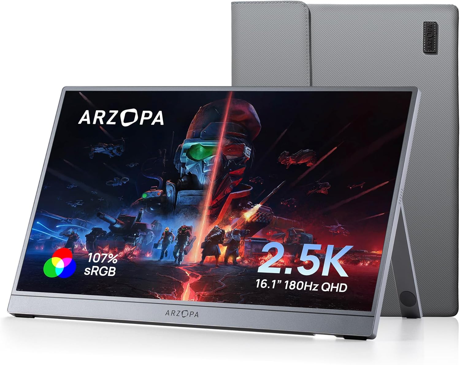 ARZOPA Z1FC 16.1" Portable Gaming Monitor | 144Hz, 1080P FHD, USB‑C & HDMI