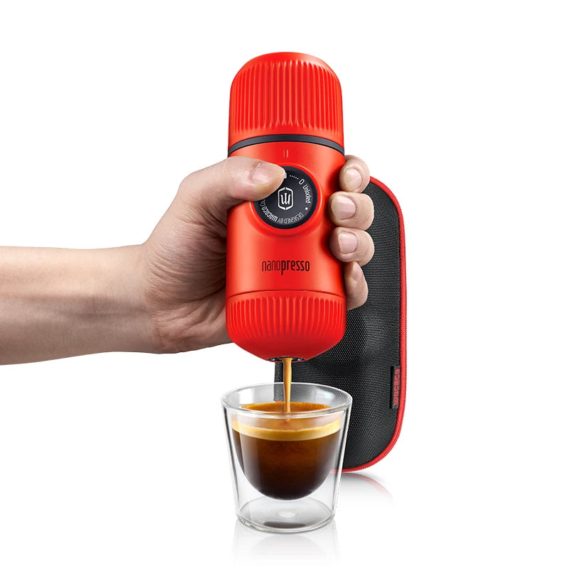 Wacaco Nanopresso + Protective Case Bundle – 18 Bar High-Pressure Portable Espresso Maker