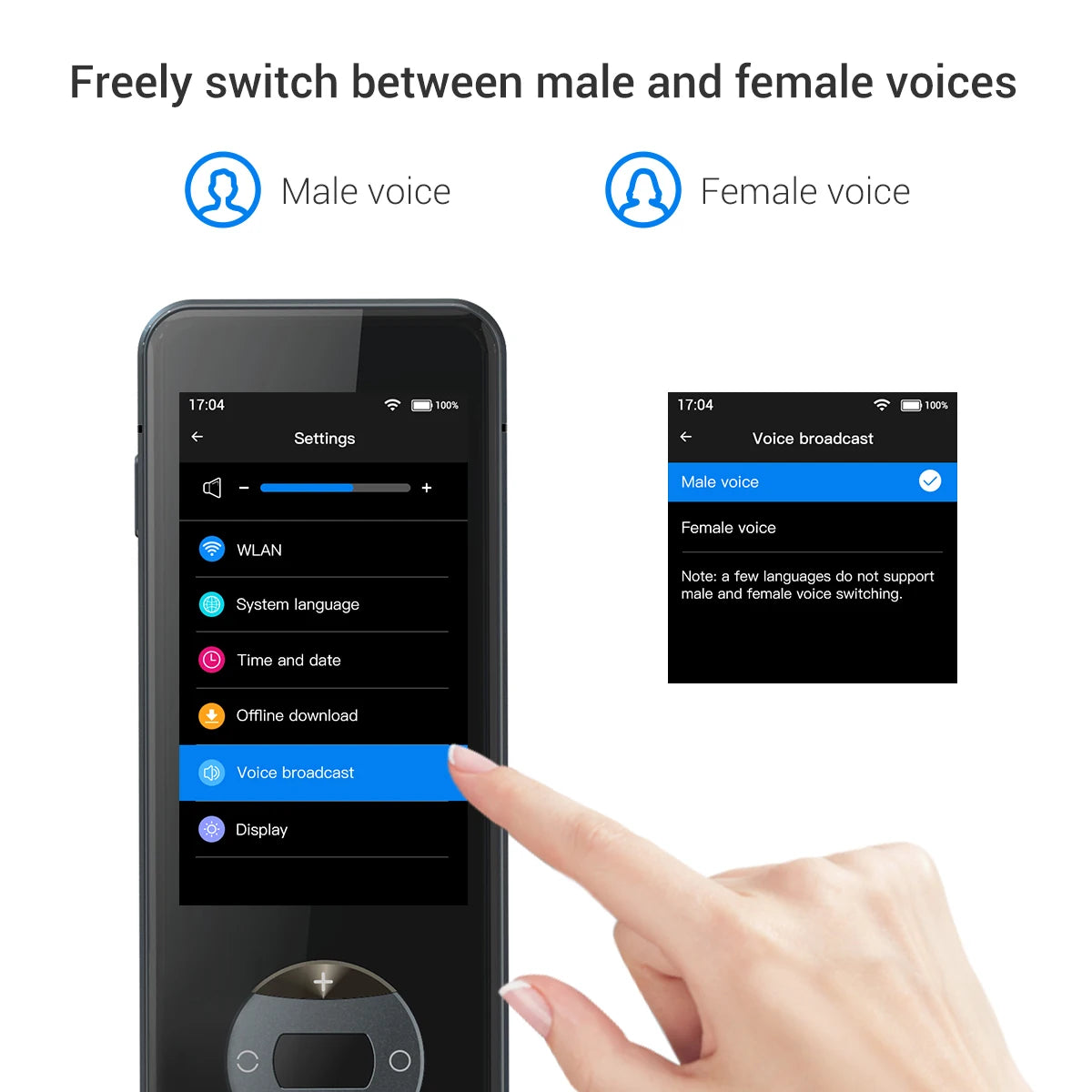 Wooask W10 Translator 144 Languages Offline 98% Accuracy Travel