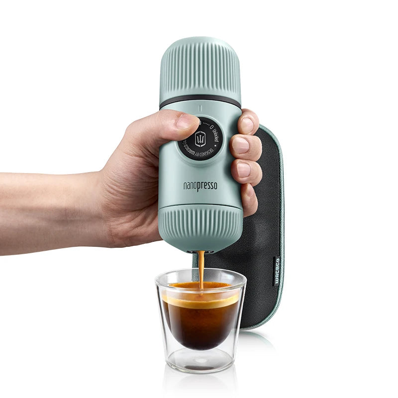 Wacaco Nanopresso + Protective Case Bundle – 18 Bar High-Pressure Portable Espresso Maker