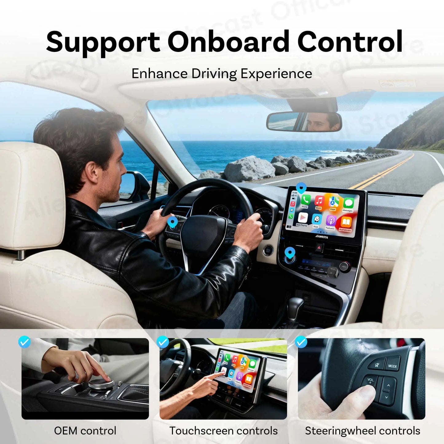 OTTOCAST Mini Core Wireless CarPlay & Android Auto Adapter
