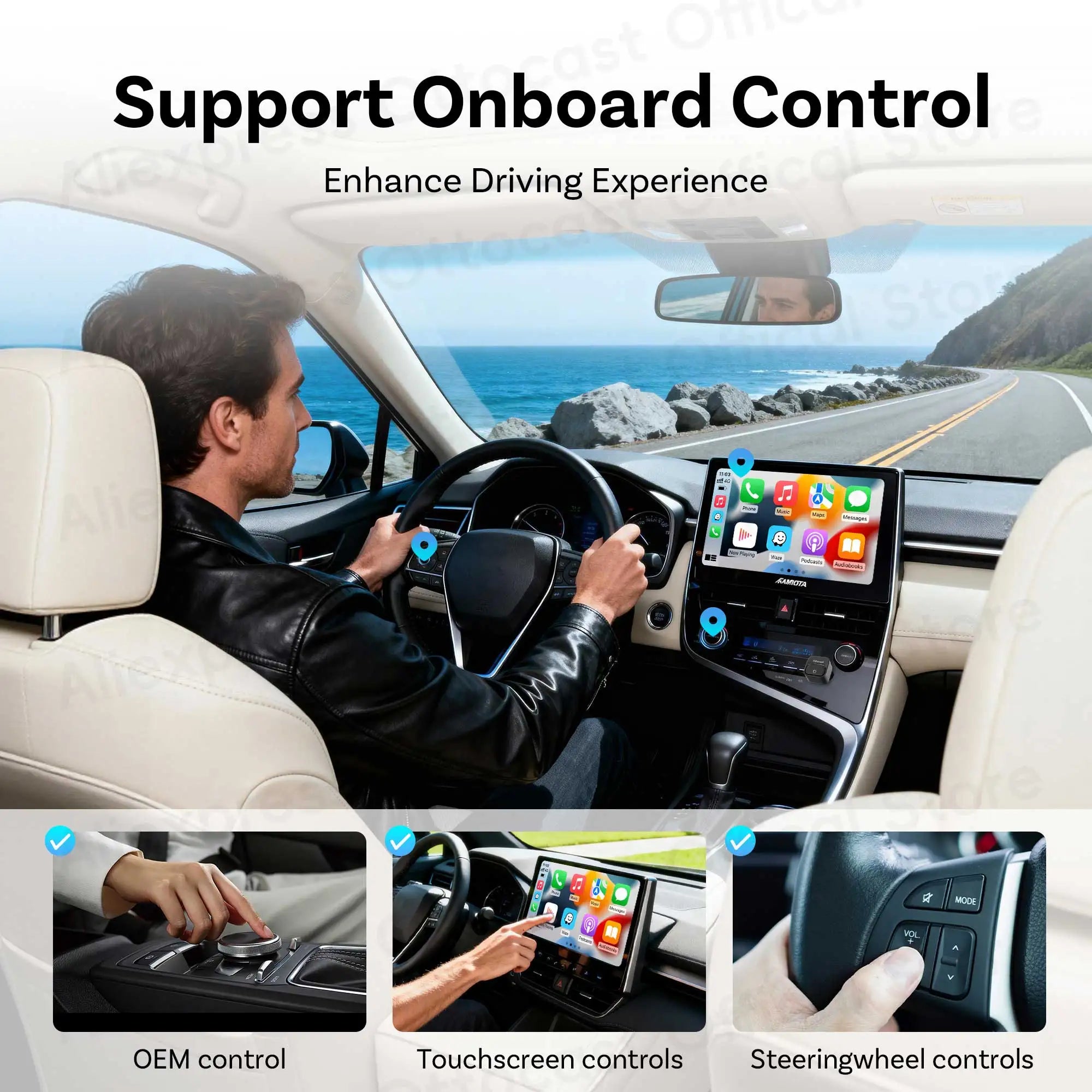 OTTOCAST Mini Core Wireless CarPlay & Android Auto Adapter