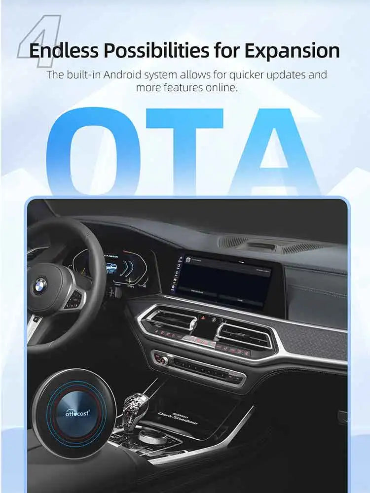 OTTOAIBOX i3 Android 13 Wireless CarPlay TV Box for BMW