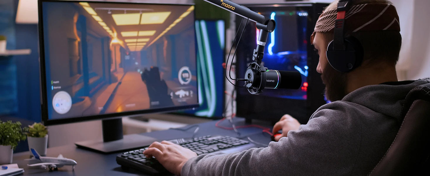 Maono PD200X – XLR/USB Dynamic Microphone | Metal Gaming & Streaming Mic with Software Control