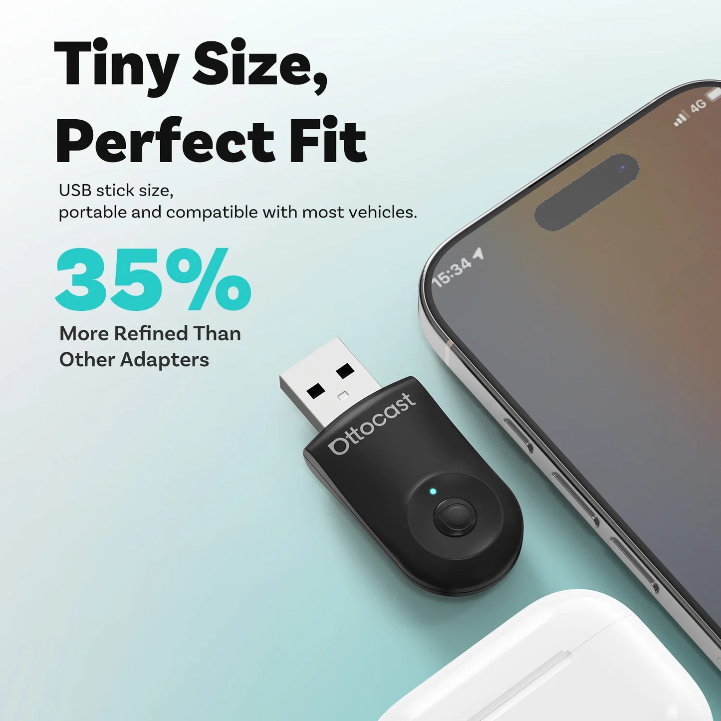 OTTOCAST Mini Wireless CarPlay & Android Auto Adapter