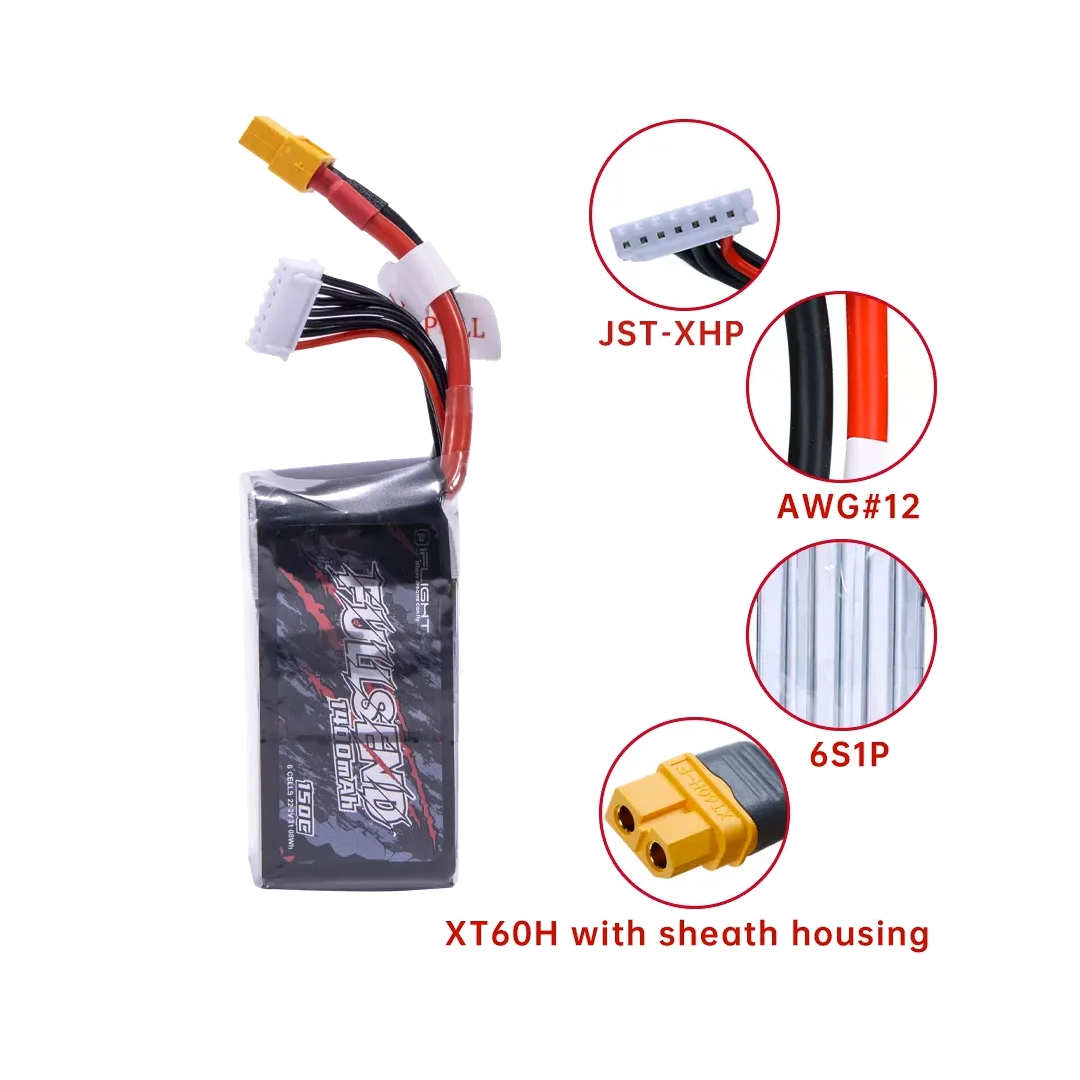 iFlight Fullsend 6S 1400mAh 150C LiPo Battery – XT60 | High‑Performance FPV Pack for Nazgul5 V3 6S