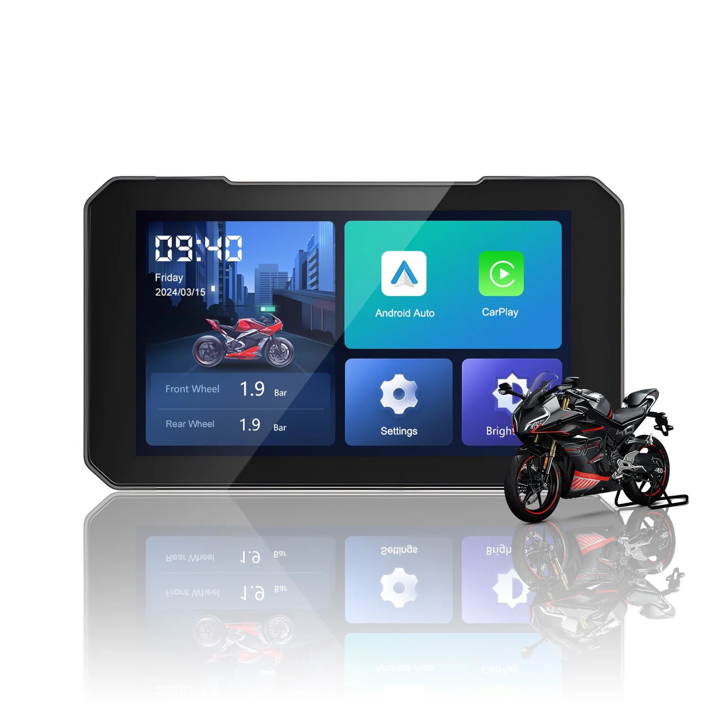 OTTOCAST Express C6 6" Motorcycle Wireless CarPlay Display