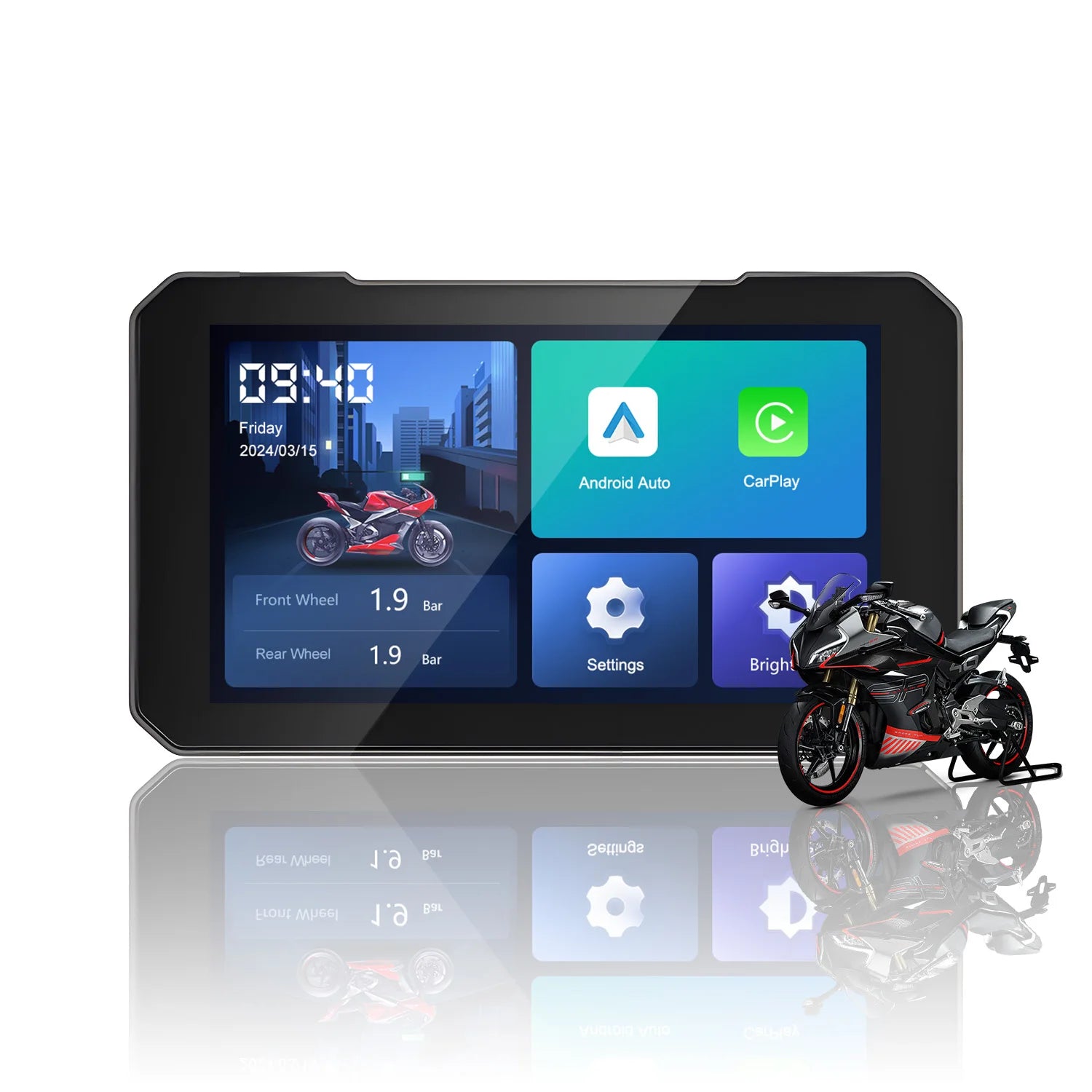 OTTOCAST Express C6 6" Motorcycle Wireless CarPlay Display