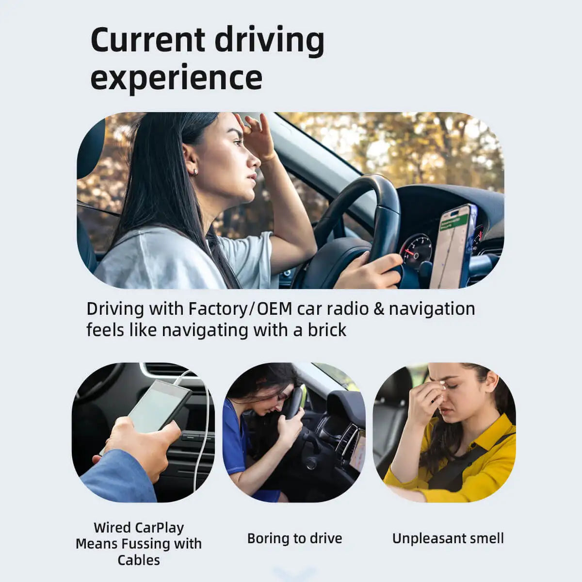 OTTOCAST CarPlay Clip Wireless Adapter with Picture Frame