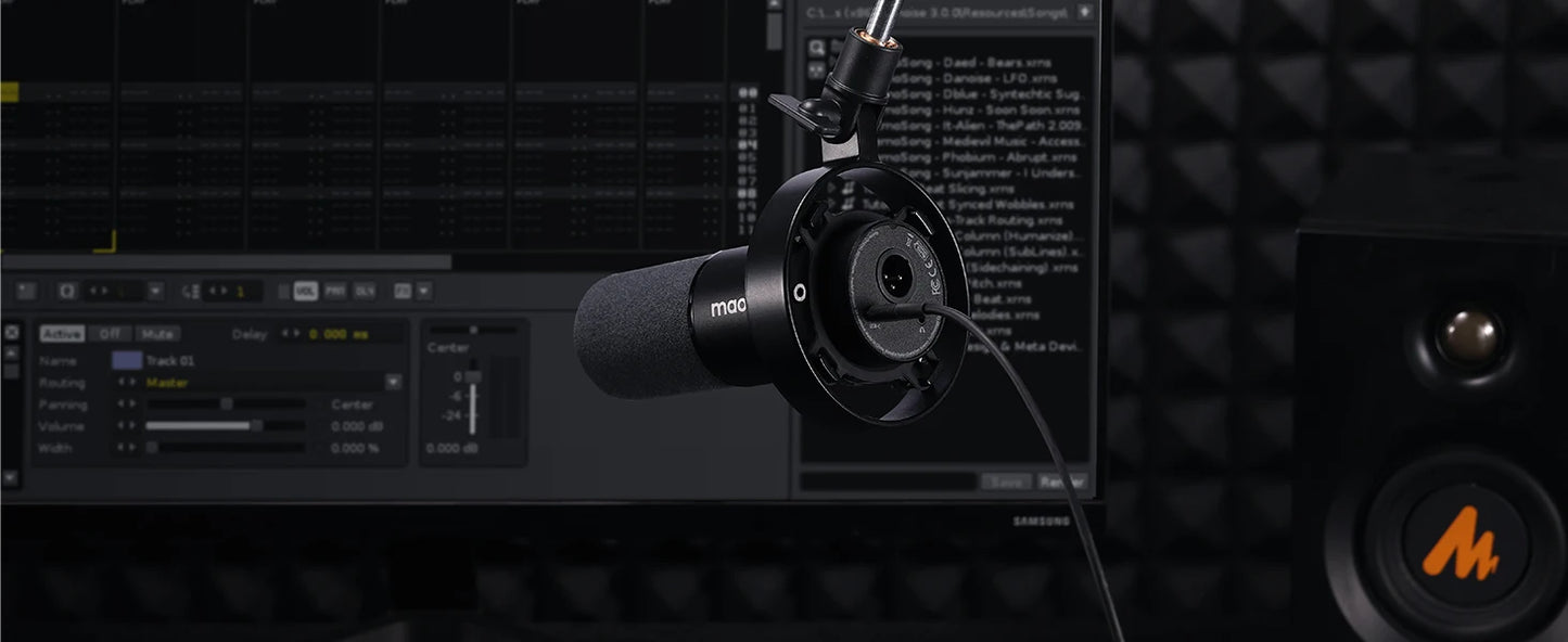 Maono PD300X – XLR/USB Dynamic Podcast Microphone | 192 kHz / 24‑bit Studio‑Grade Recording Mic with Noise Reduction for Content Creators & Home Studios
