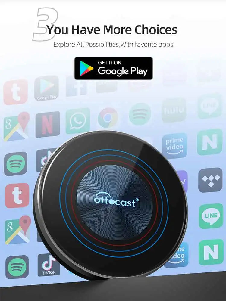OTTOAIBOX i3 Android 13 Wireless CarPlay TV Box for BMW