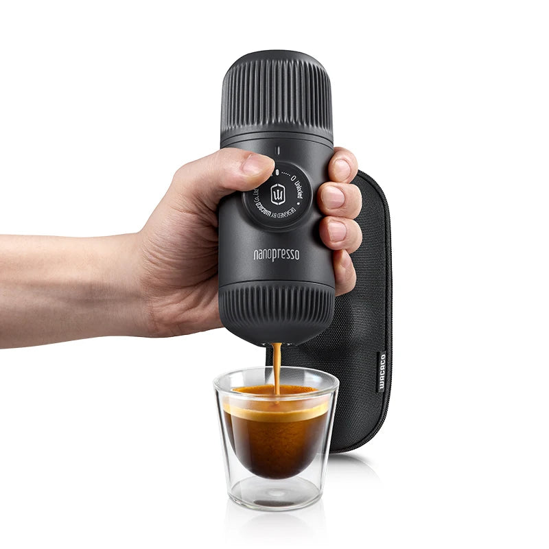 Wacaco Nanopresso + Protective Case Bundle – 18 Bar High-Pressure Portable Espresso Maker