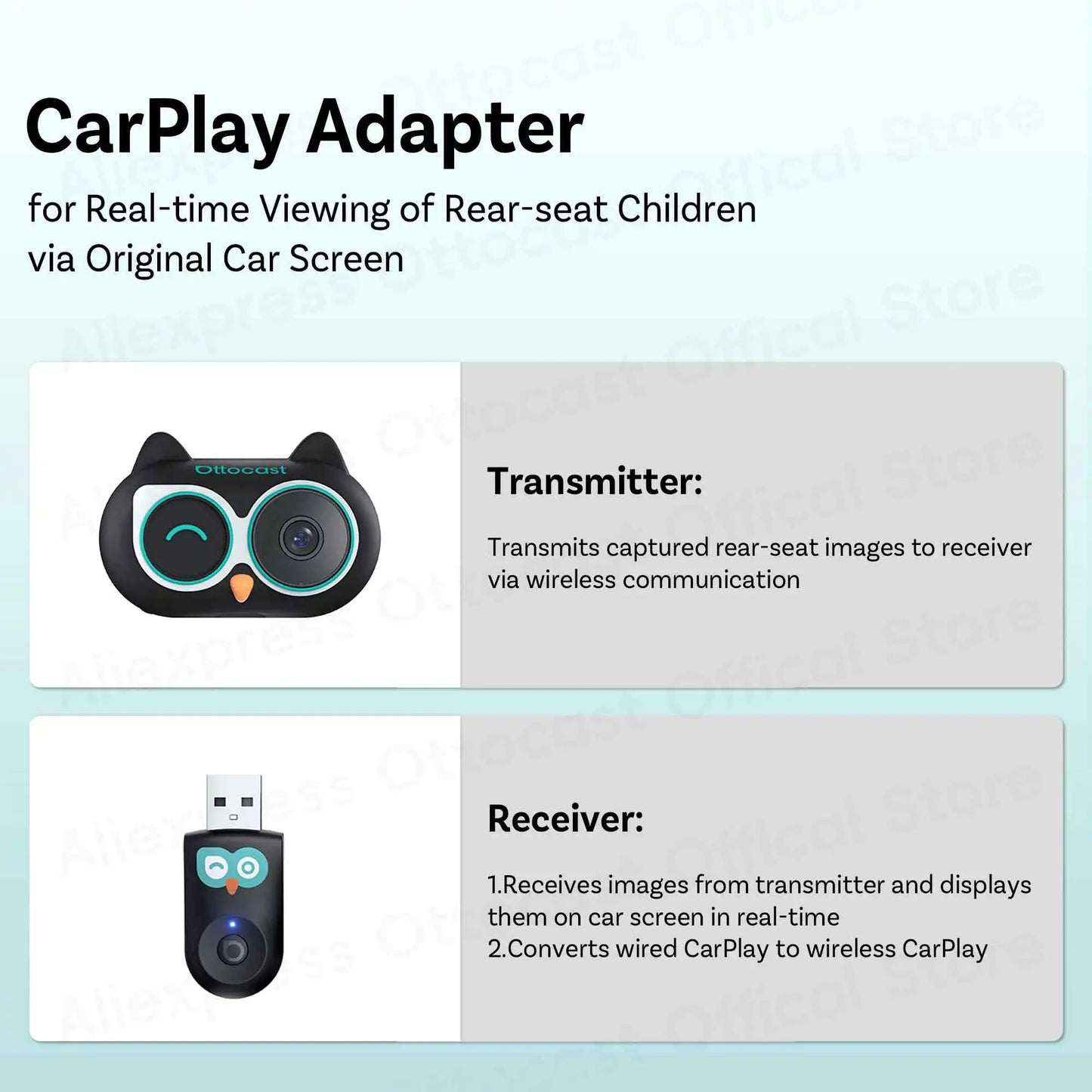 OTTOCAST Cabin Care Wireless CarPlay Adapter for iPhone