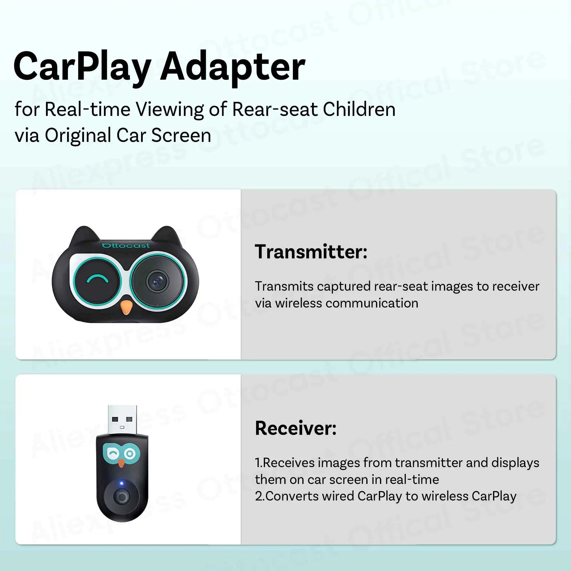 OTTOCAST Cabin Care Wireless CarPlay Adapter for iPhone