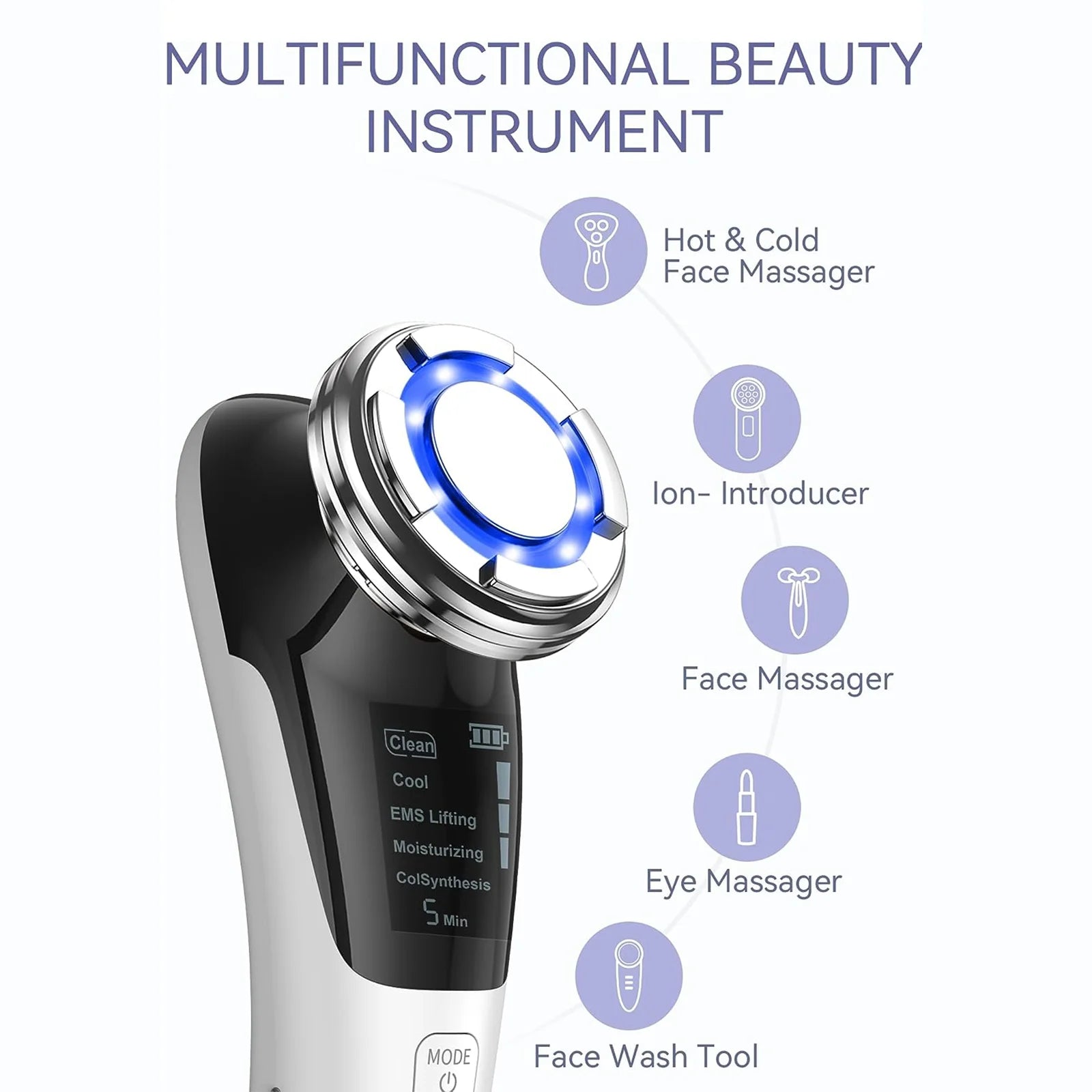 ANLAN EMS Facial Massager | Microcurrent Lifting, Hot/Cold, Deep Cleansing
