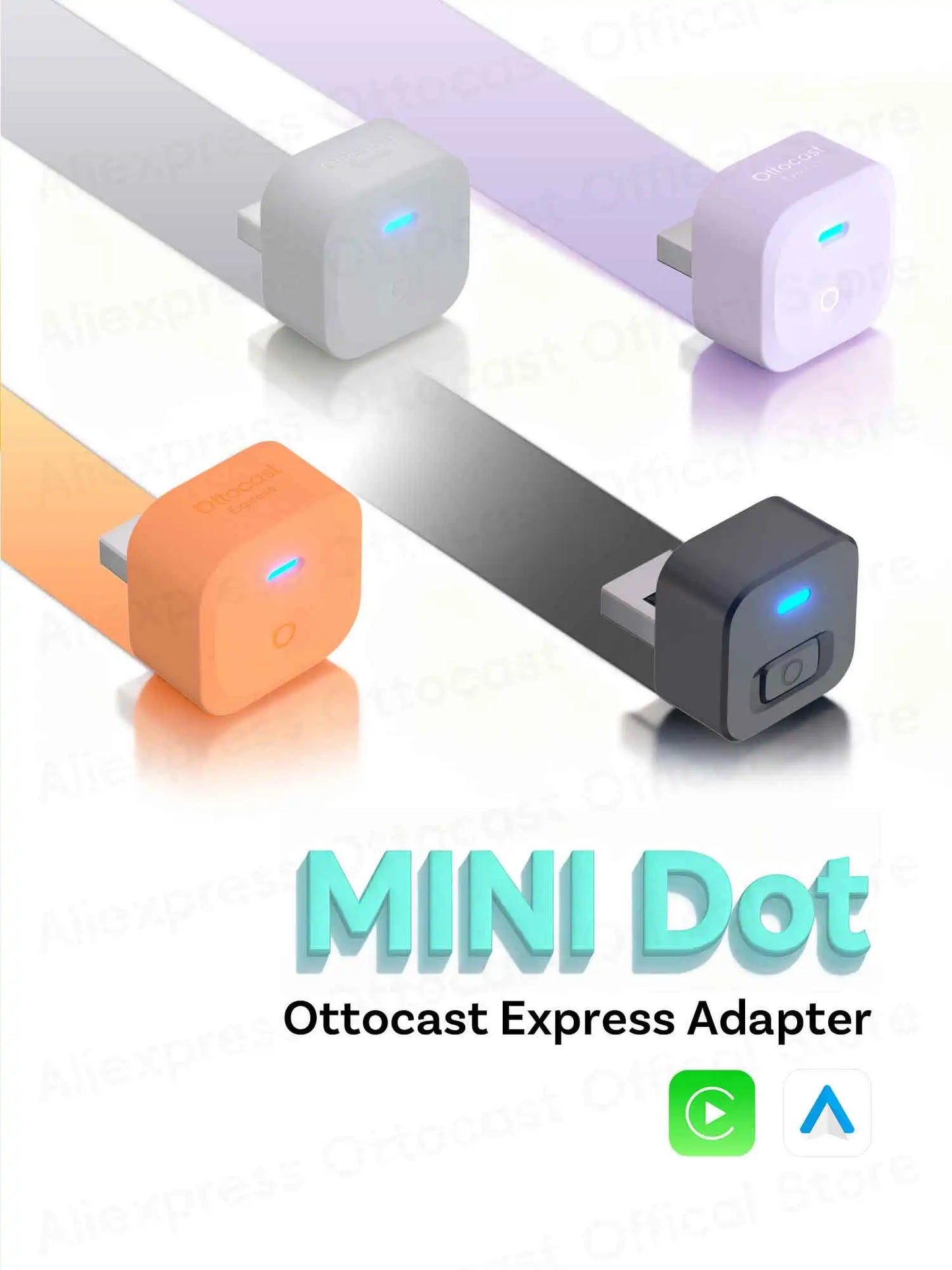OTTOCAST Cube Mini Wireless Android Auto & CarPlay Dongle