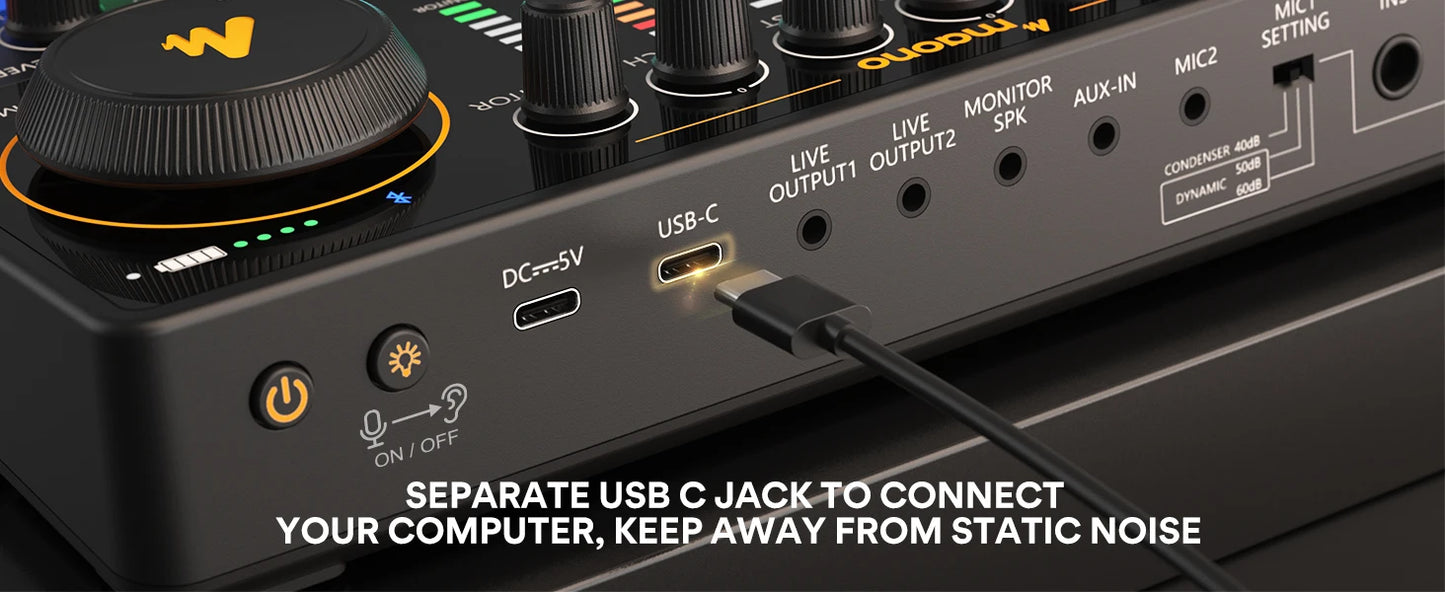 MaonoCaster AME2A – All‑in‑One Podcast Studio Set | Sound Card + XLR Microphone + Audio Interface for Live Streaming, YouTube, Phone & PC