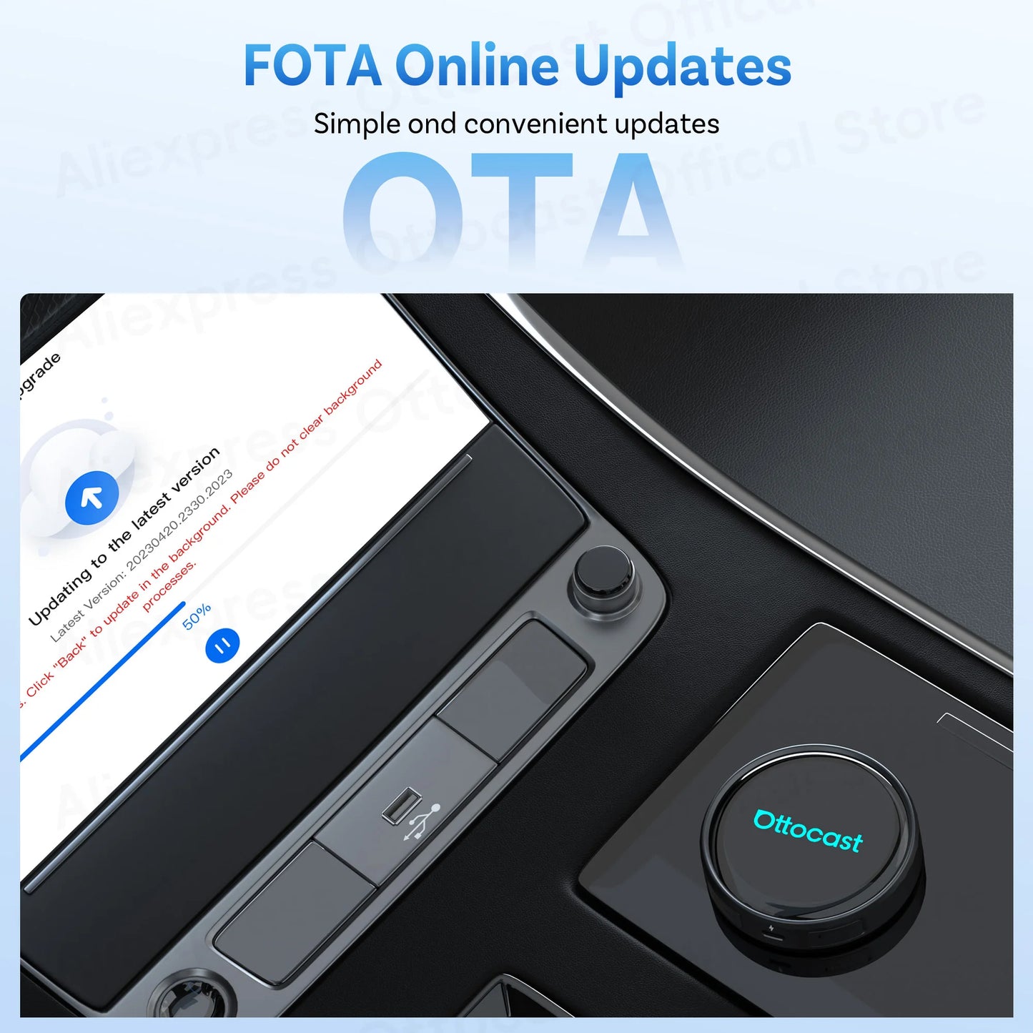 OTTOCAST P3 PRO Android 13 AI Box with HDMI & Wireless CarPlay