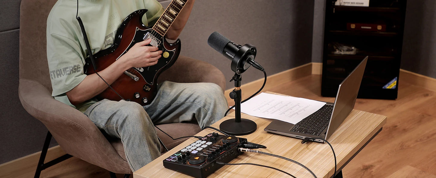 Maono PD300X – XLR/USB Dynamic Podcast Microphone | 192 kHz / 24‑bit Studio‑Grade Recording Mic with Noise Reduction for Content Creators & Home Studios