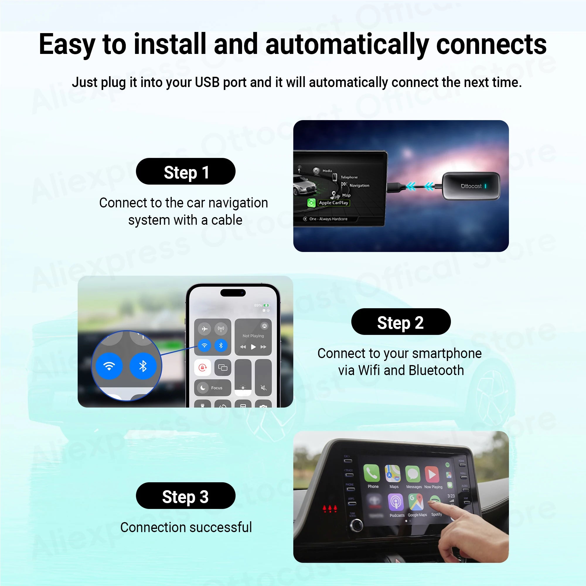 OTTOCAST Play2Video Ultra 2026 Wireless CarPlay Adapter