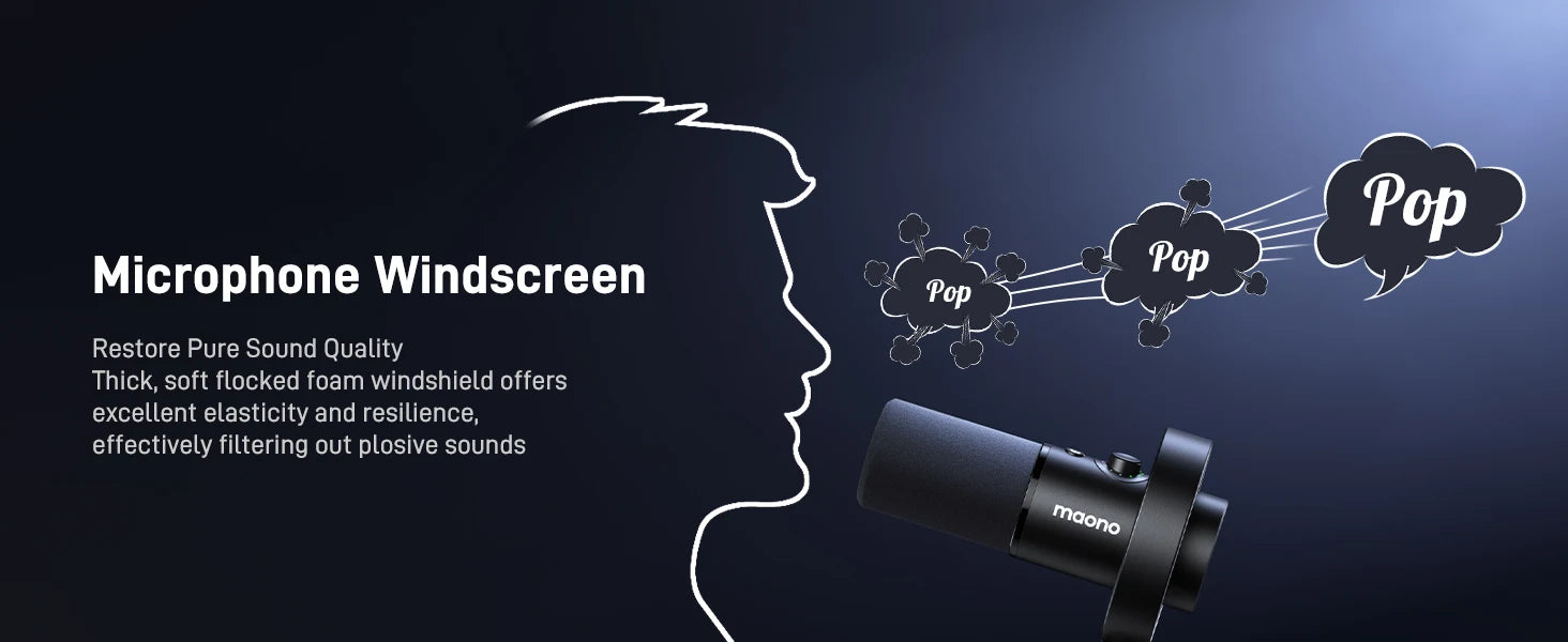 Maono PD300X – XLR/USB Dynamic Podcast Microphone | 192 kHz / 24‑bit Studio‑Grade Recording Mic with Noise Reduction for Content Creators & Home Studios