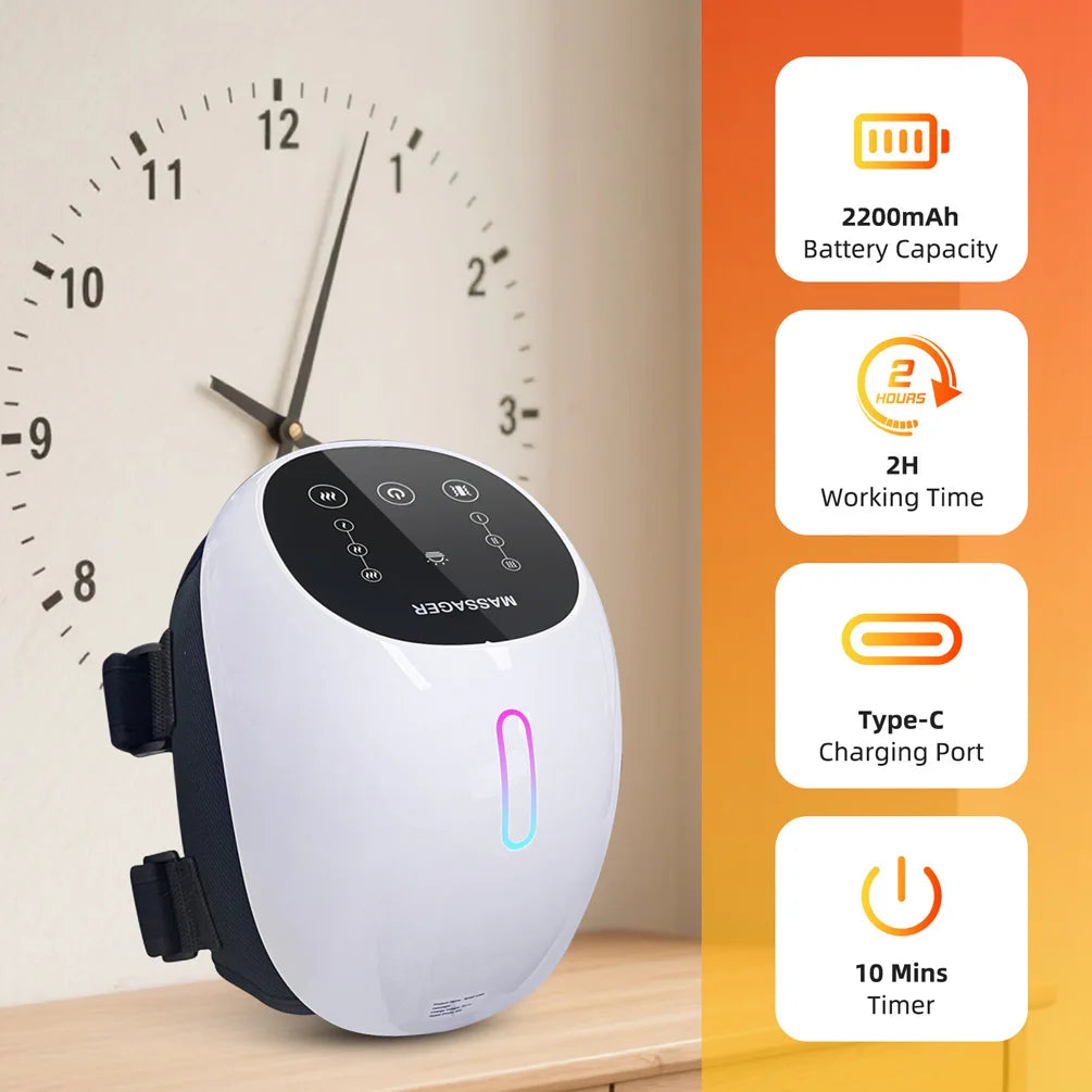 Intelligent Electric Knee Massager – Red Light Therapy & Hot Compress Vibration Massager
