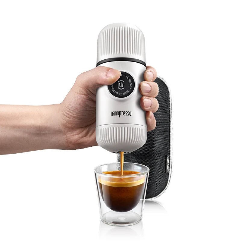 Wacaco Nanopresso + Protective Case Bundle – 18 Bar High-Pressure Portable Espresso Maker