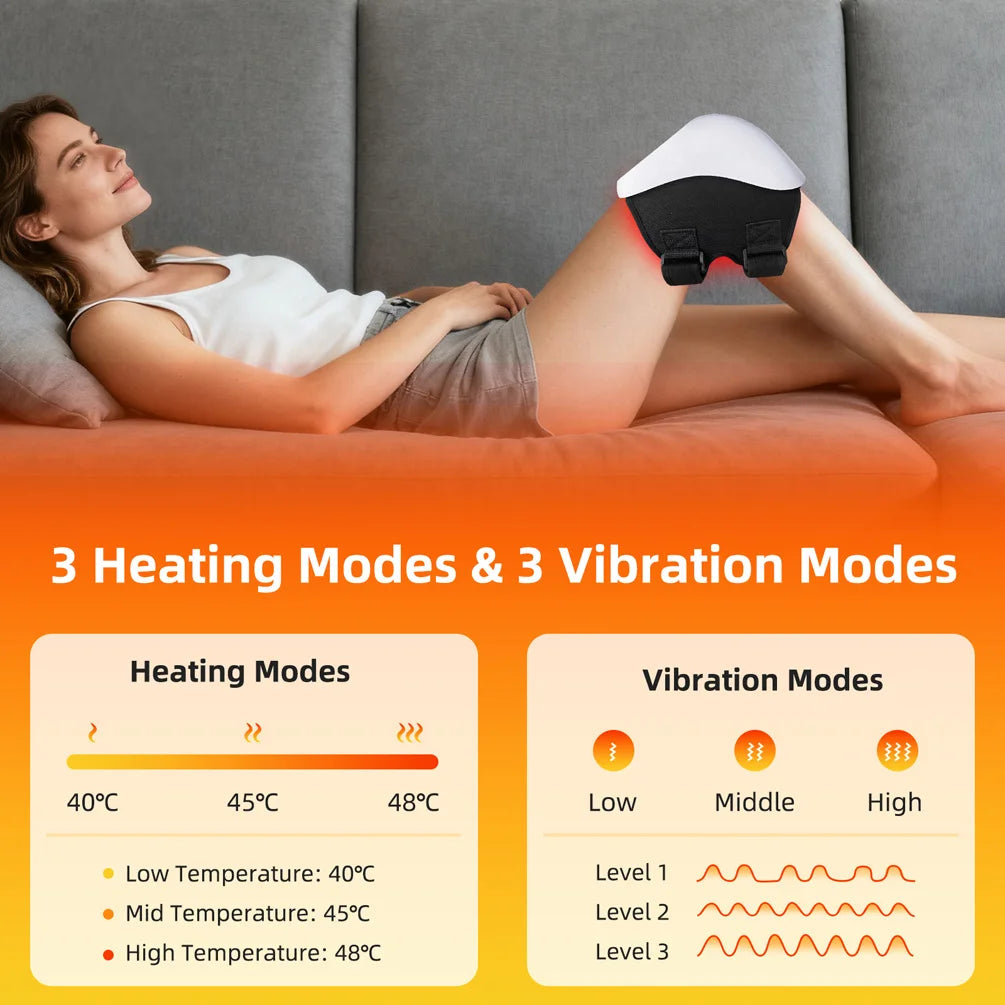 Red Light Therapy Knee Massager Vibration Hot Compress Massager Knee Elbow Shoulder Joints Pain Muscle Relaxing Physiotherapy