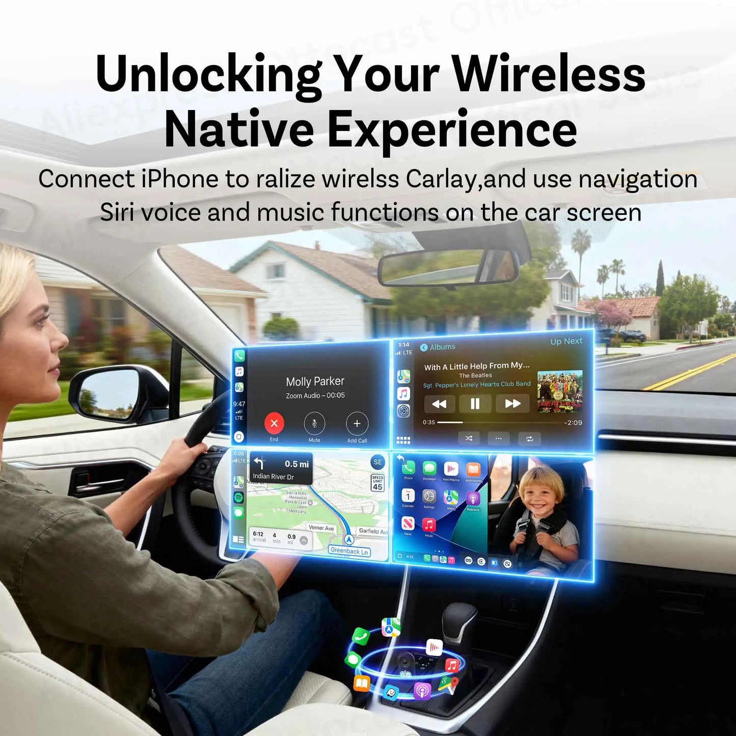 OTTOCAST Cabin Care Wireless CarPlay Adapter for iPhone
