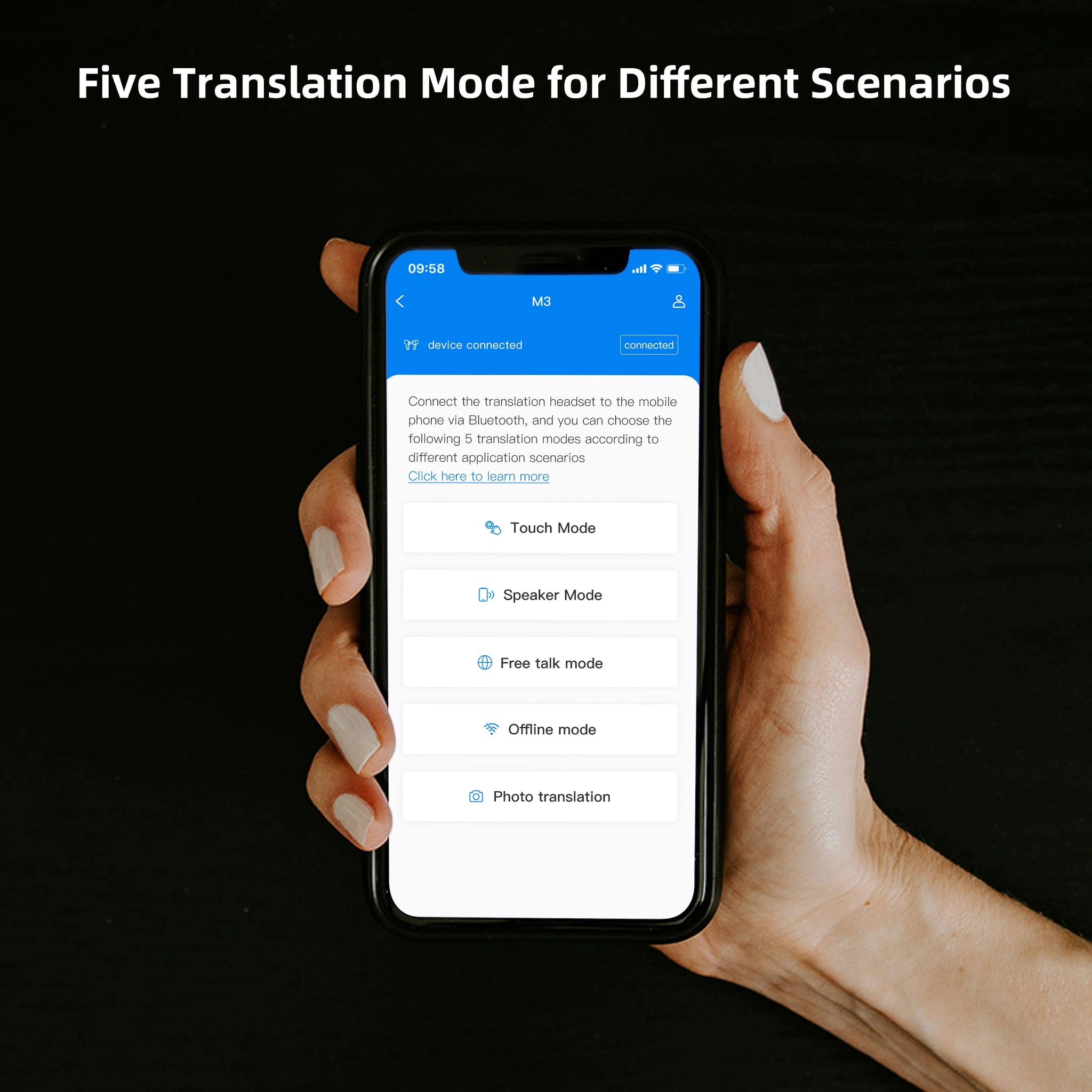 Wooask M3 Translator Earbuds No WiFi Needed Offline 98% Accuracy