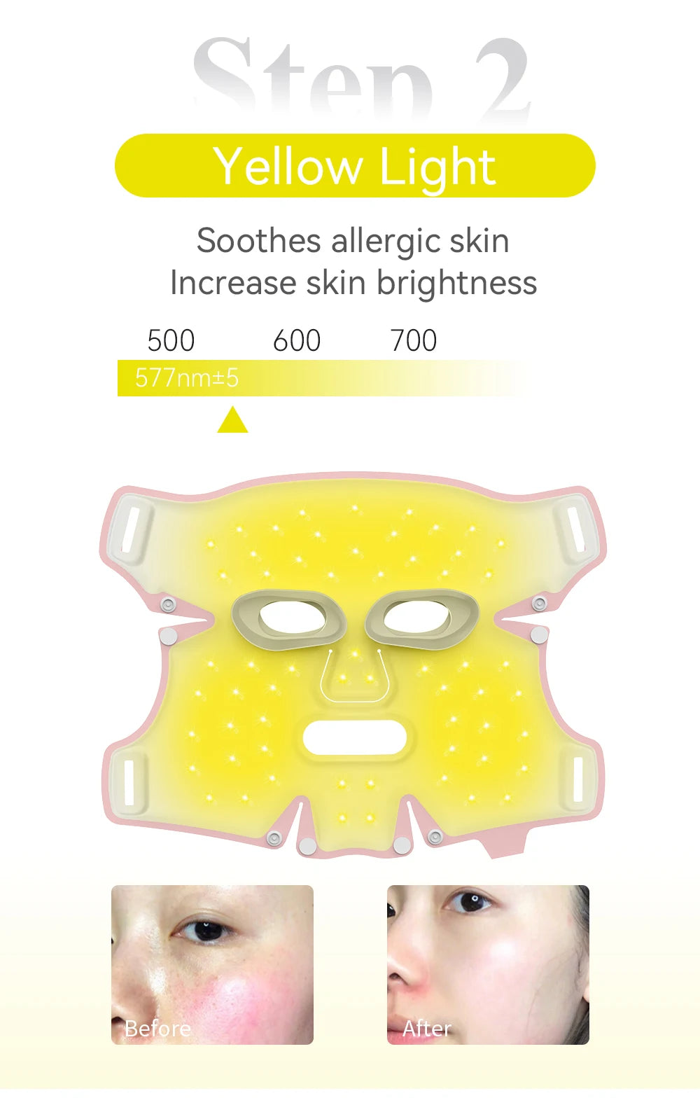 ANLAN LED Facial Mask - 5 Color Silicone Waterproof Thermotherapy for Anti-Aging, Skin Rejuvenation, and Brightening - Limetastore