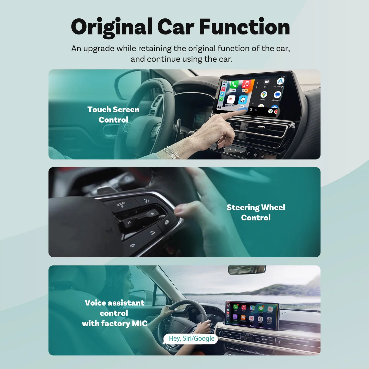 OTTOCAST Express 2‑in‑1 Wireless CarPlay & Android Auto Adapter