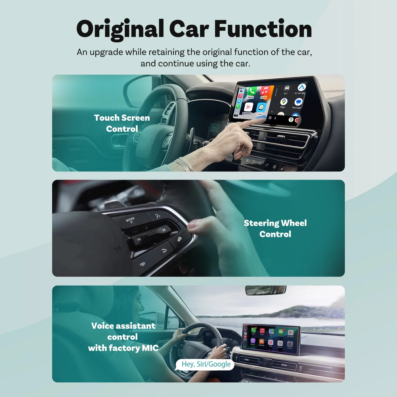 OTTOCAST Mini Wireless CarPlay & Android Auto Adapter