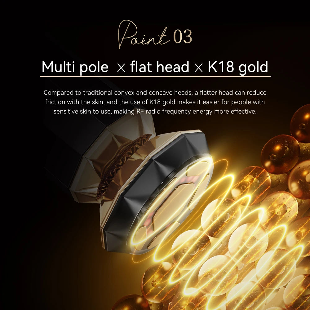 ANLAN RF Skincare Pro | 18K Gold, Hot/Cold, EMS Lifting Facial Device