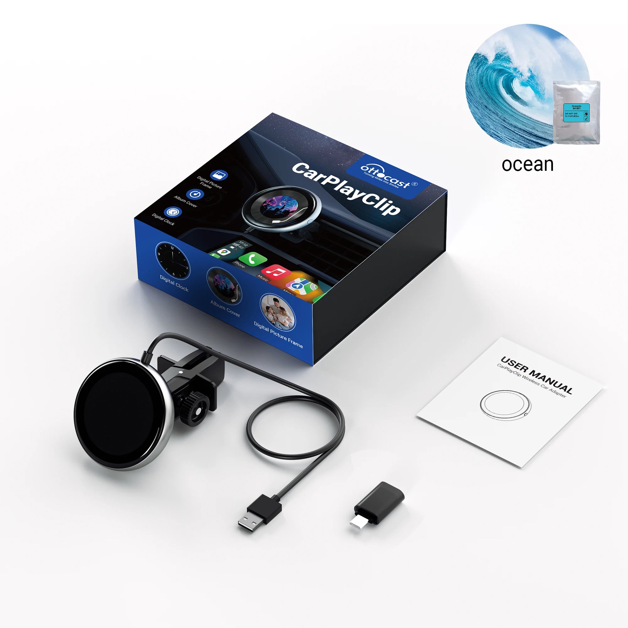 OTTOCAST CarPlay Clip Wireless Adapter with Picture Frame