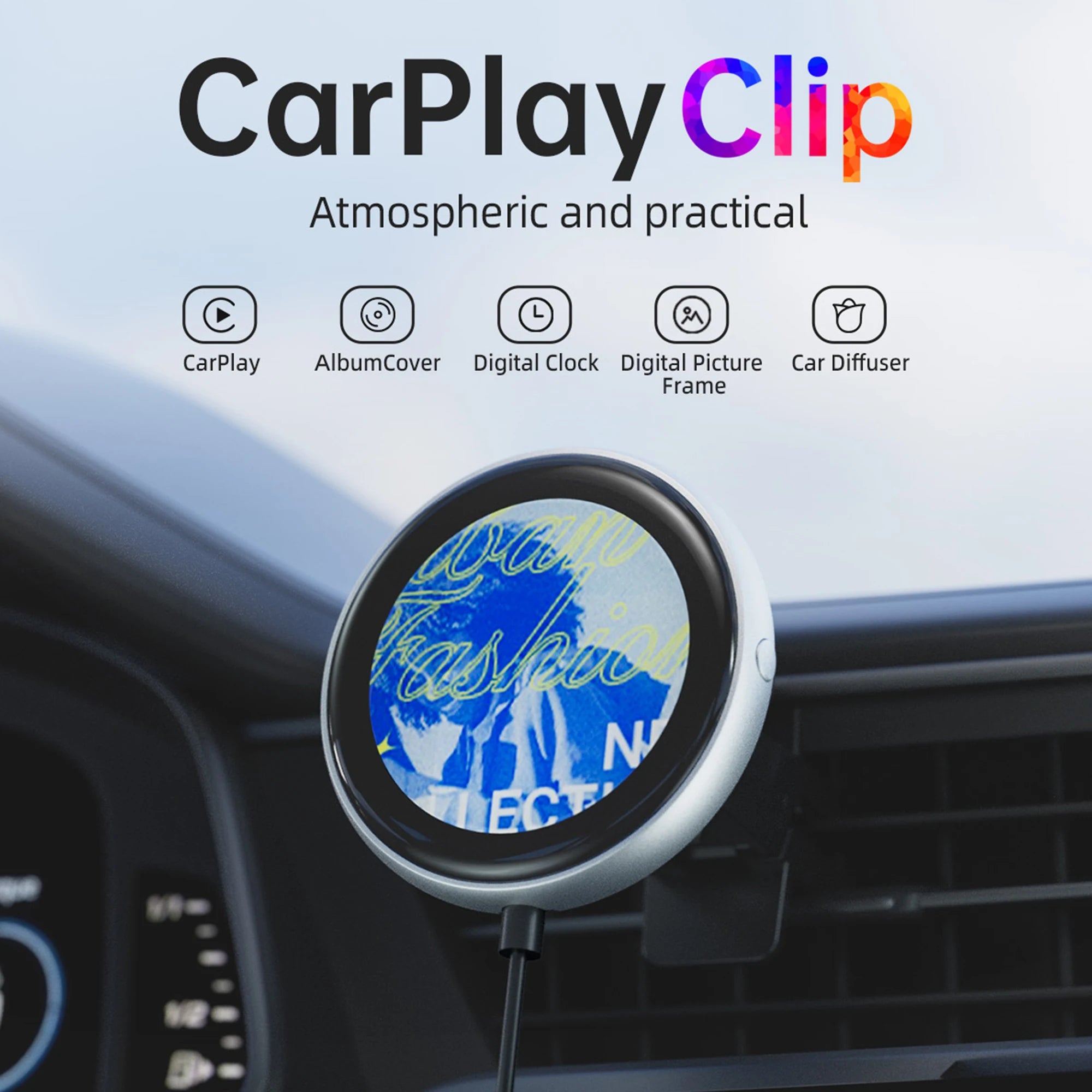 OTTOCAST CarPlay Clip Wireless Adapter with Picture Frame