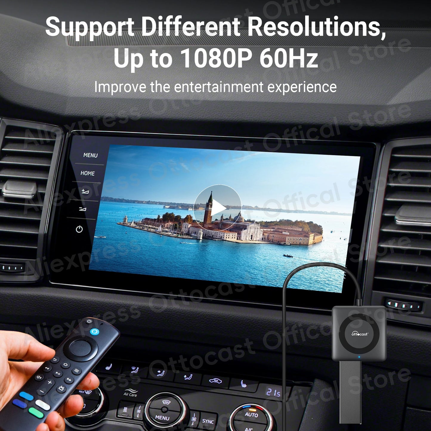 OTTOCAST Express Wireless CarPlay Adapter with HDMI Converter