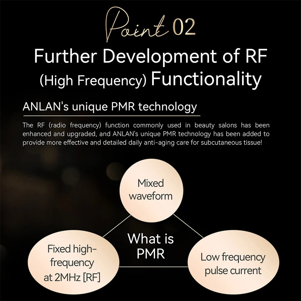 ANLAN RF Skincare Pro | 18K Gold, Hot/Cold, EMS Lifting Facial Device