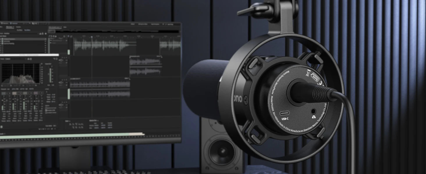 Maono PD300X – XLR/USB Dynamic Podcast Microphone | 192 kHz / 24‑bit Studio‑Grade Recording Mic with Noise Reduction for Content Creators & Home Studios
