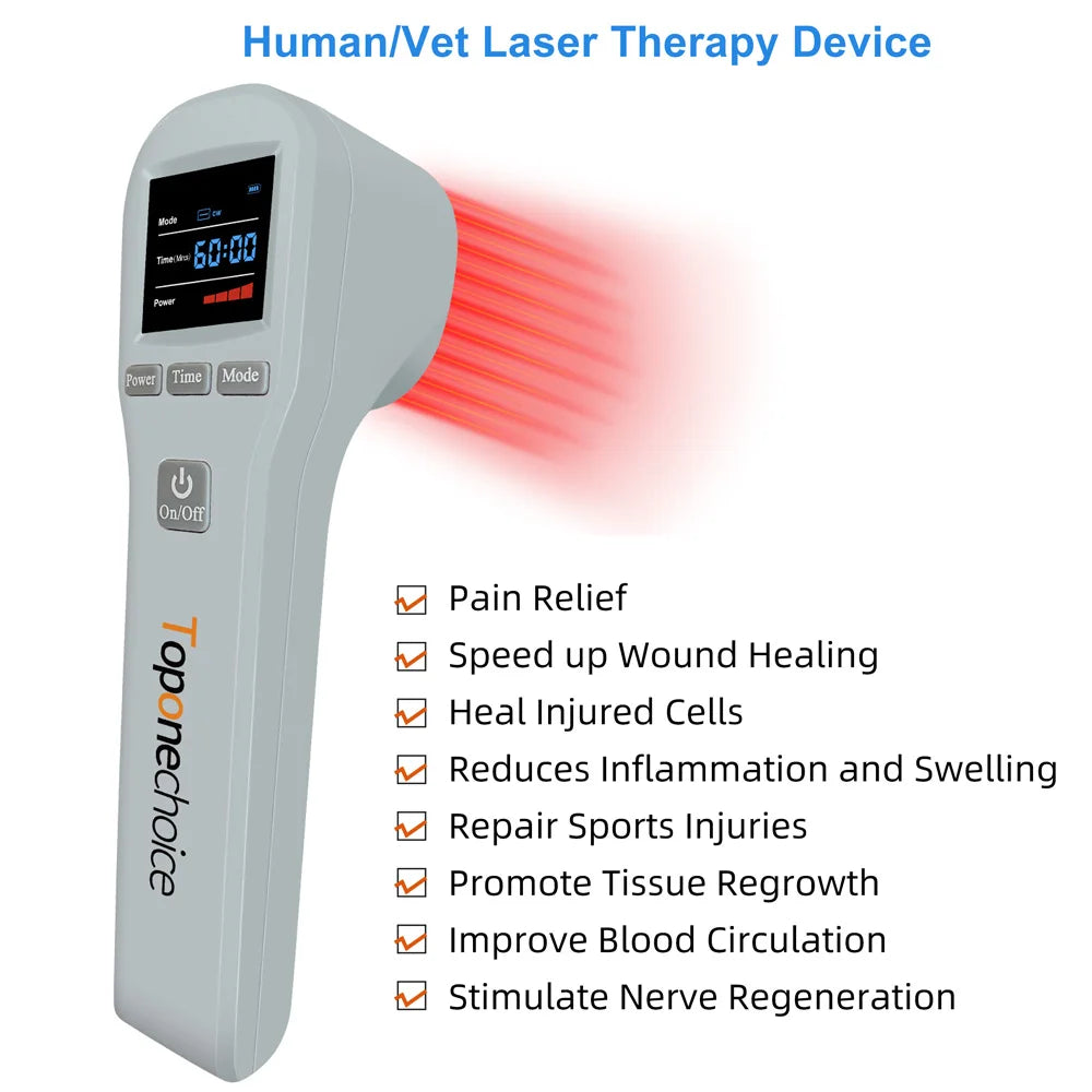 Professional Class 3b Cold Laser Therapy Device – 880mW High-Power LLLT, 650nm & 808nm Infrared Red Light Therapy