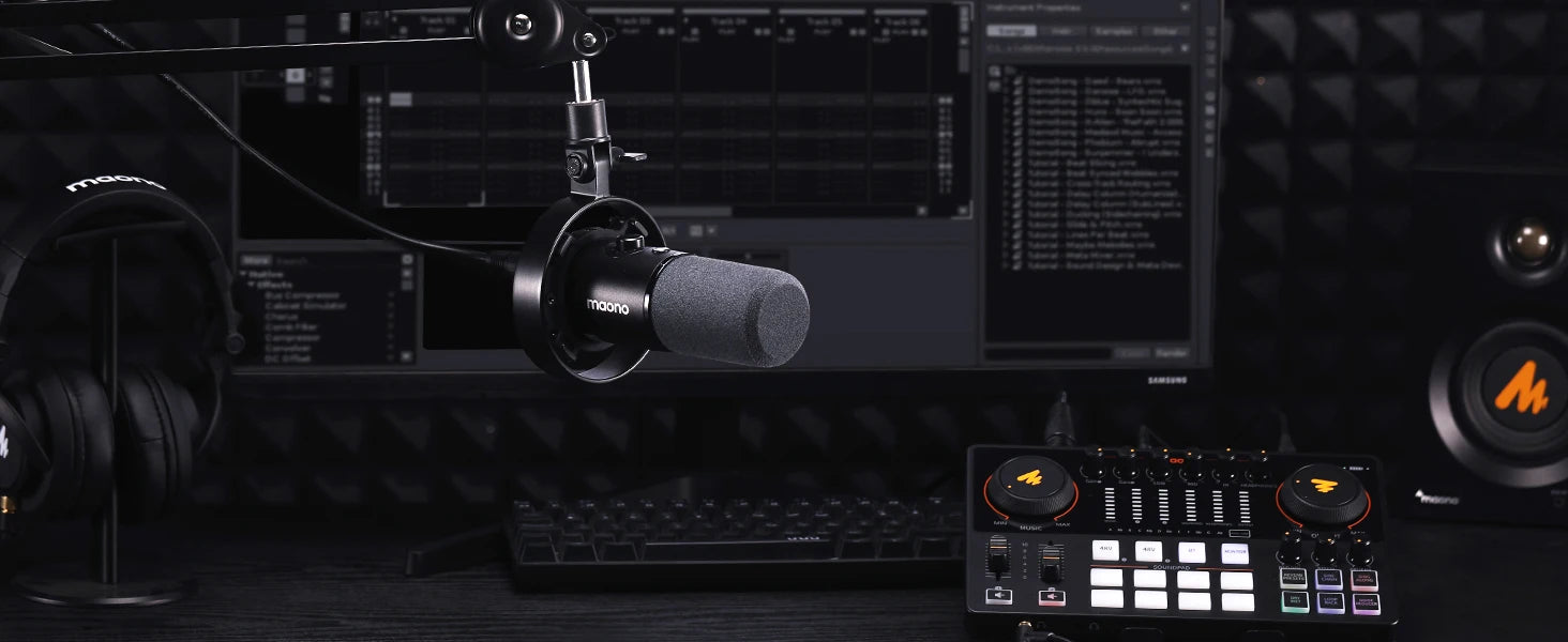 Maono PD300X – XLR/USB Dynamic Podcast Microphone | 192 kHz / 24‑bit Studio‑Grade Recording Mic with Noise Reduction for Content Creators & Home Studios