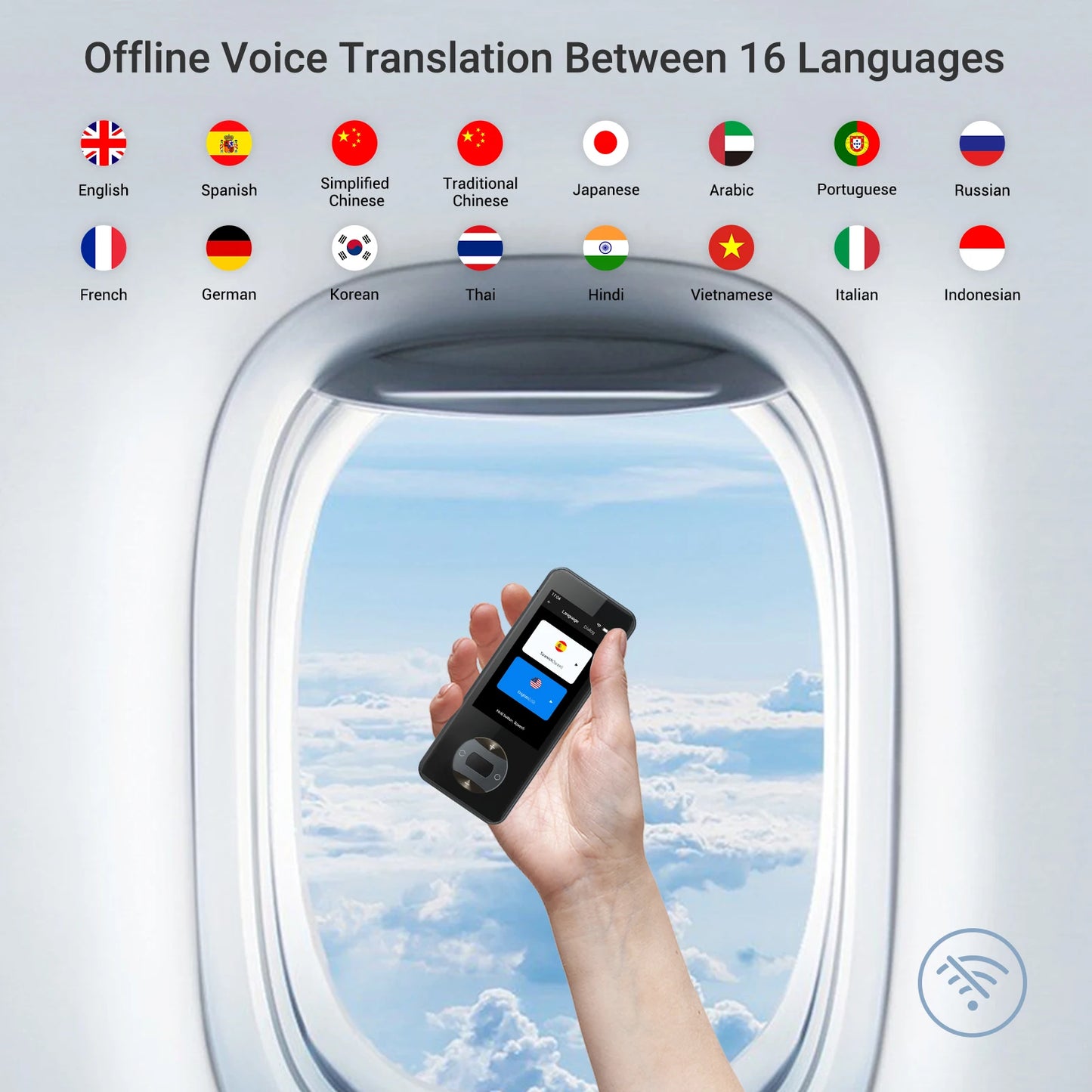Wooask W10 Translator 144 Languages Offline 98% Accuracy Travel