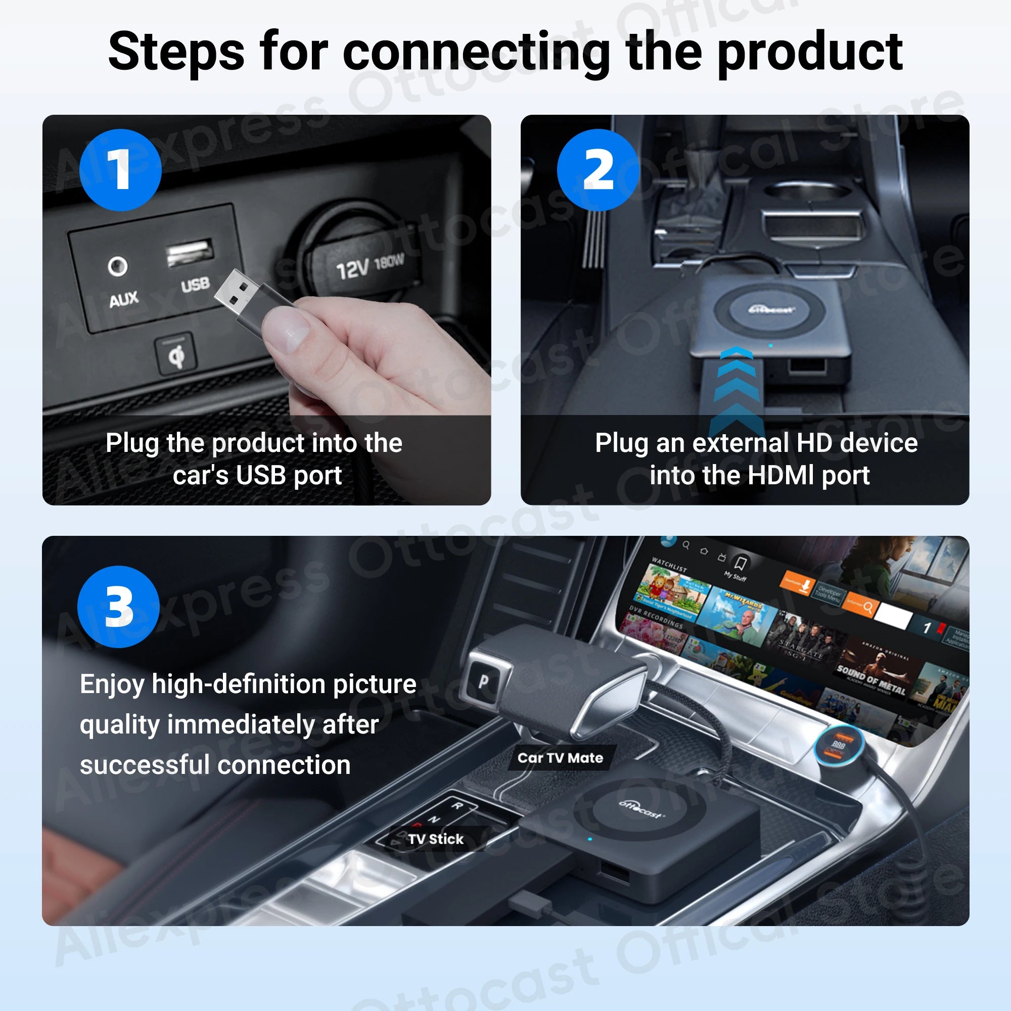 OTTOCAST Car TV Mate Pro C4 Wireless CarPlay HDMI Adapter