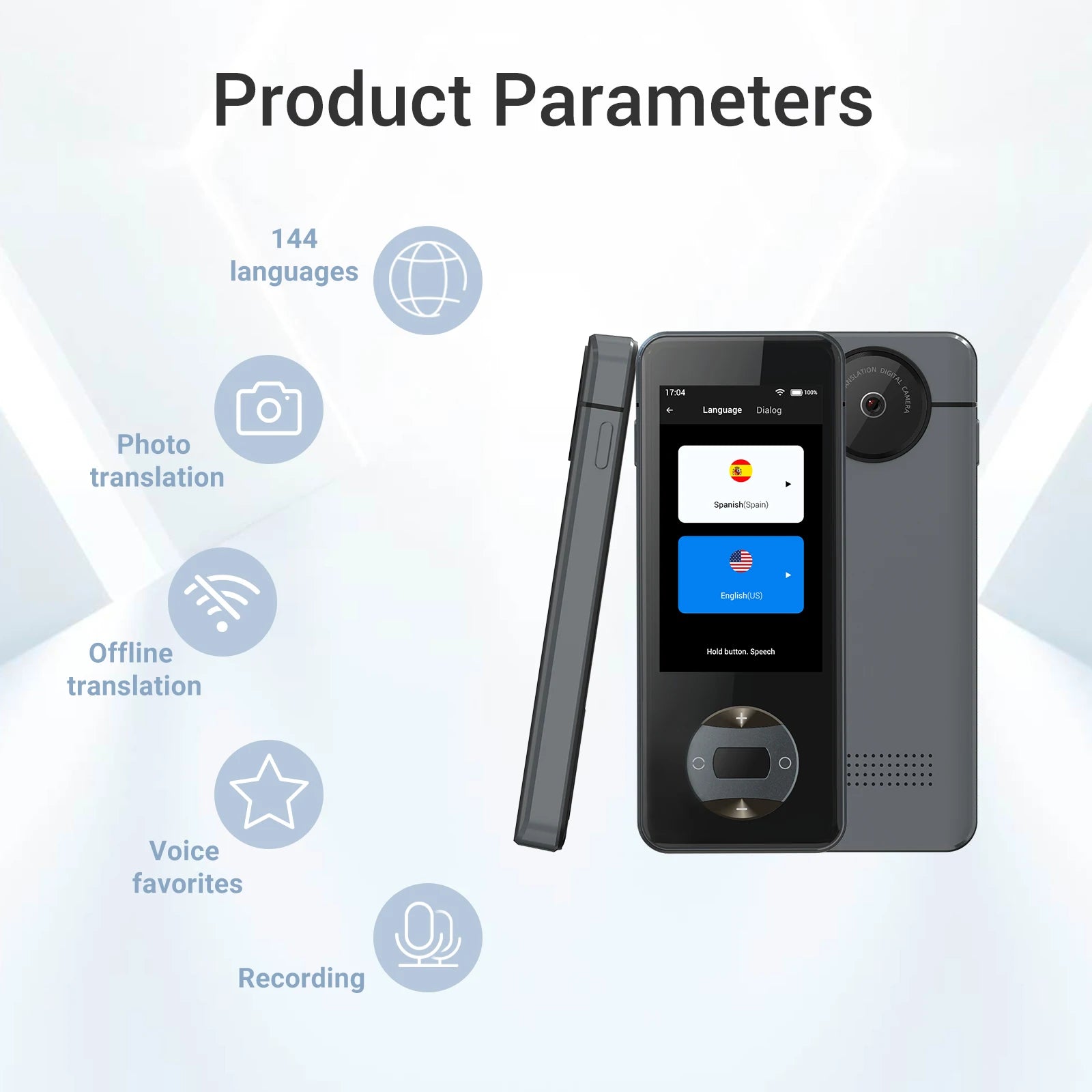 Wooask W10 Translator 144 Languages Offline 98% Accuracy Travel