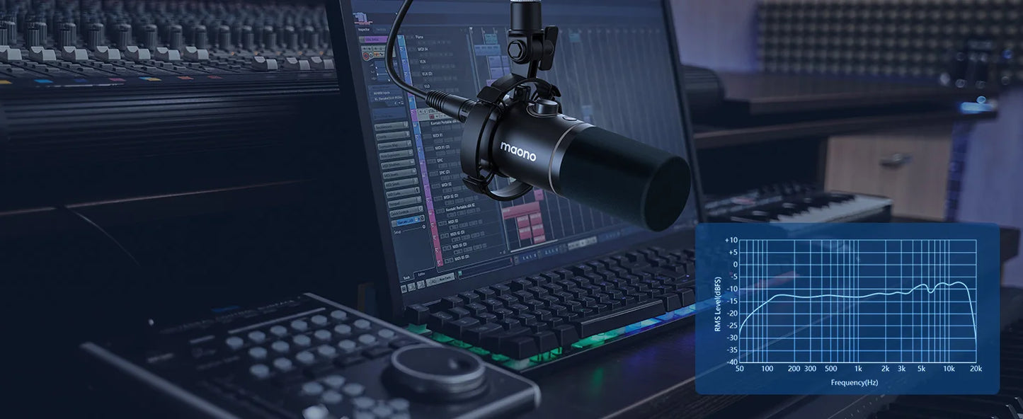Maono PD200X – XLR/USB Dynamic Microphone | Metal Gaming & Streaming Mic with Software Control