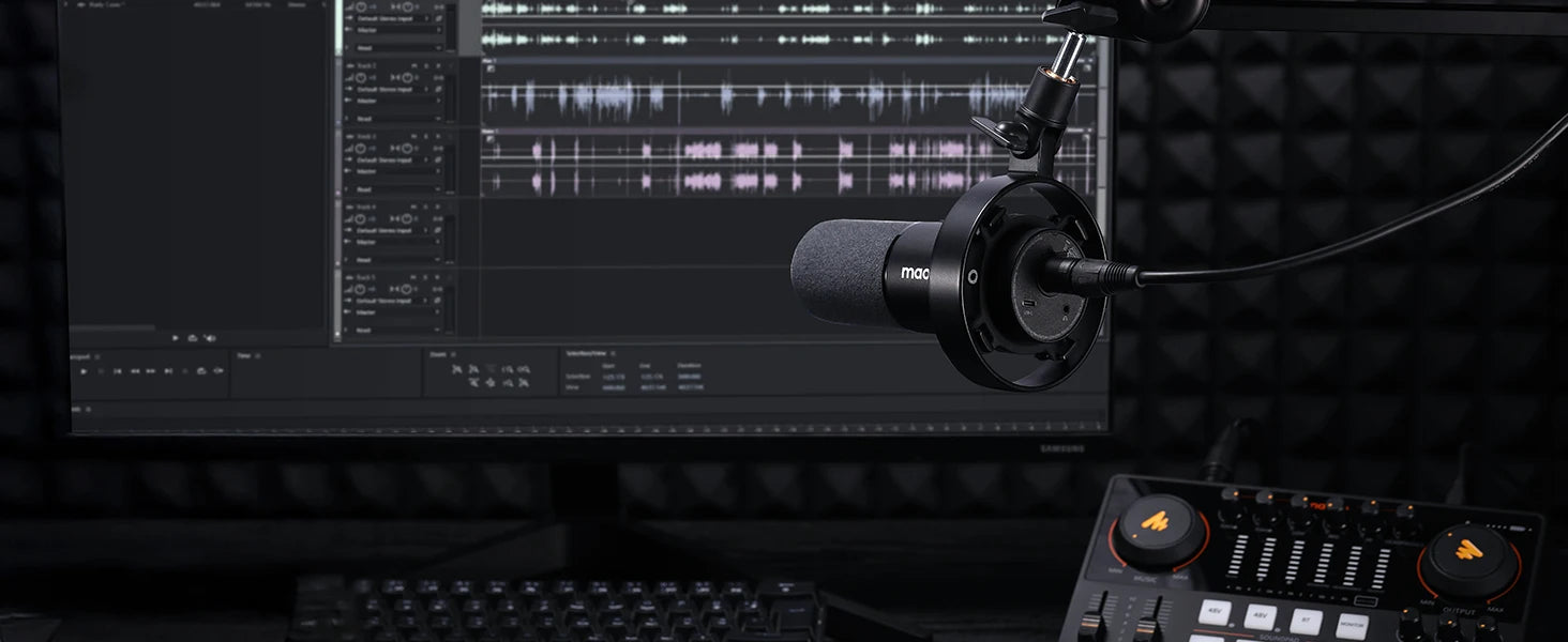 Maono PD300X – XLR/USB Dynamic Podcast Microphone | 192 kHz / 24‑bit Studio‑Grade Recording Mic with Noise Reduction for Content Creators & Home Studios