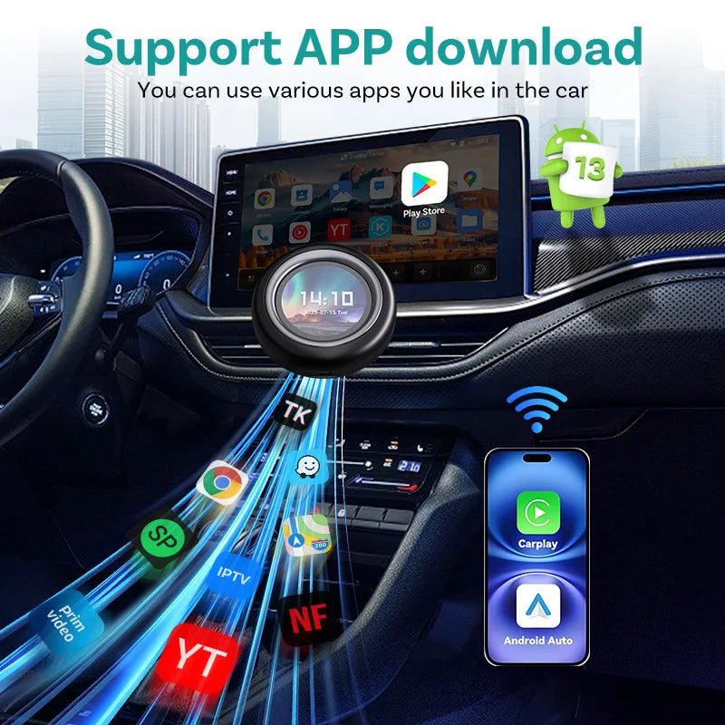 OTTOCAST Express V2 PRO Wireless CarPlay Android AI Box