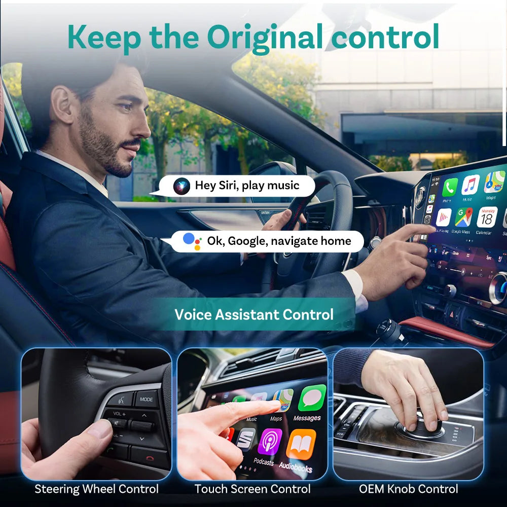 OTTOCAST Play2Video Express Wireless CarPlay Video AI Box