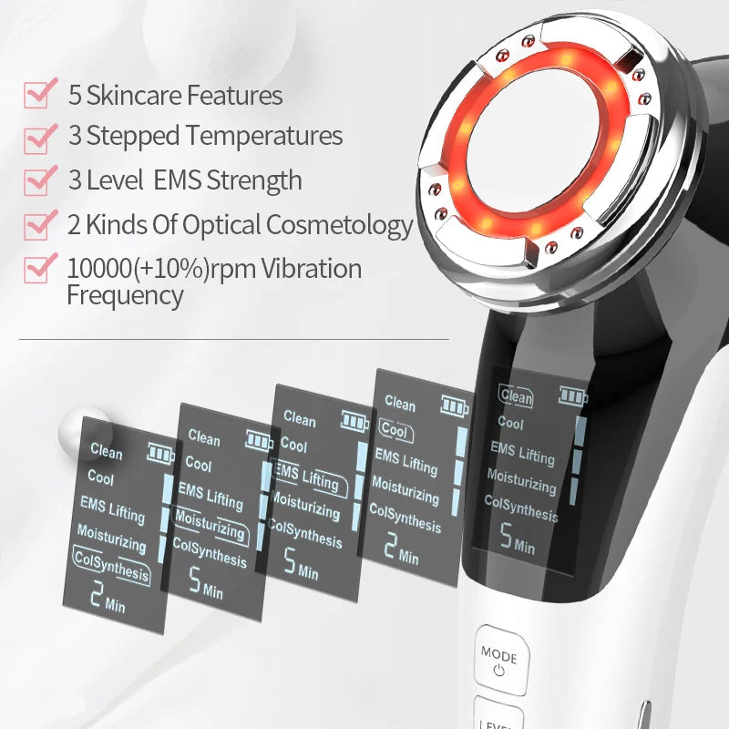 ANLAN EMS Facial Massager | LED, Hot/Cold, Lifting & Deep Cleaning